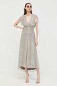 Сукня Nissa колір срібний maxi розкльошена