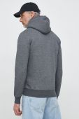 Кофта Gant чоловіча колір сірий з капюшоном з аплікацією (3005471)