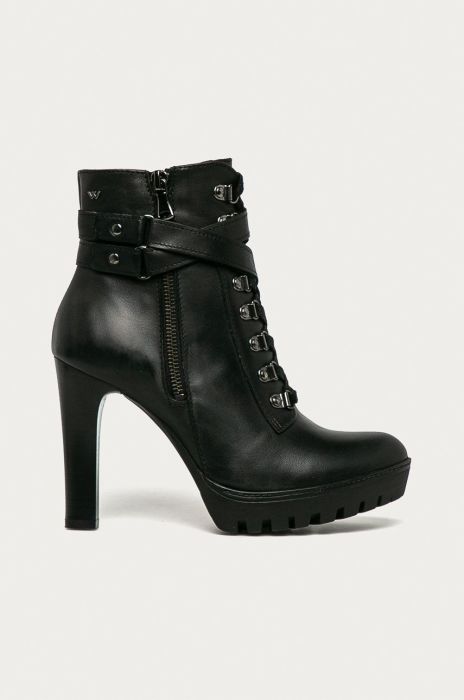 Wojas - Шкіряні черевики колір чорний (703800)