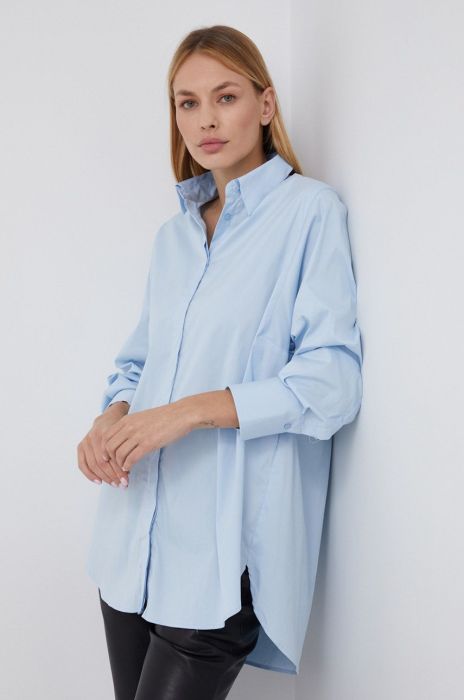 Сорочка Mos Mosh жіноча regular класичний комір колір блакитний