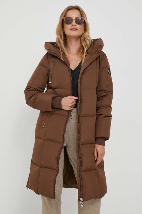Пухова куртка Mos Mosh жіноча колір коричневий зимова