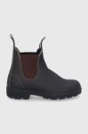 Шкіряні черевики Blundstone 500 жіночі колір коричневий на плоскому ходу