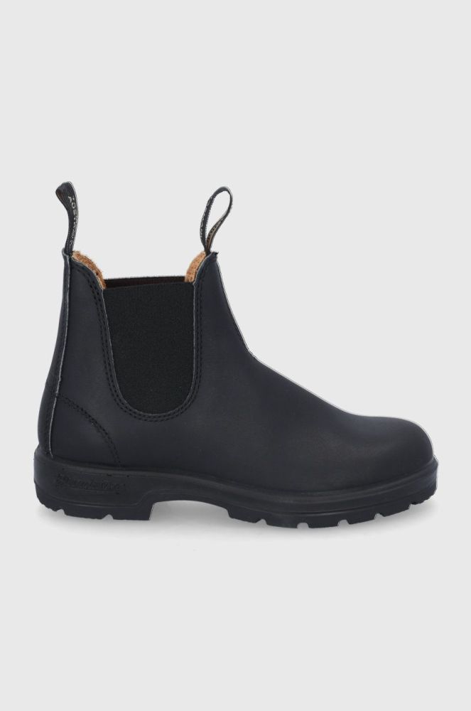 Шкіряні черевики Blundstone 558 колір чорний на плоскому ходу