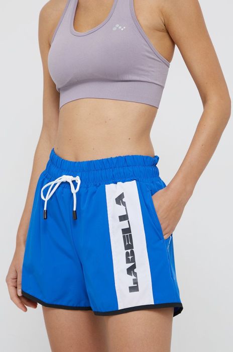 Шорти LaBellaMafia жіночі з принтом висока посадка колір блакитний