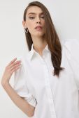 Сорочка Notes du Nord жіноча колір білий slim класичний комір (2472458)