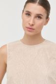 Блузка Custommade жіноча колір бежевий однотонна