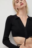 Блузка Herskind жіноча колір чорний однотонна (2678874)