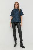 Блузка Beatrice B жіноча колір синій однотонна