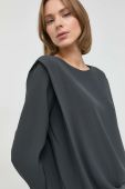 Блузка Liviana Conti жіноча колір сірий однотонна