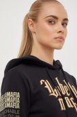 Кофта LaBellaMafia жіноча колір чорний з капюшоном з аплікацією