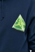 Кофта HUF чоловіча колір синій з капюшоном з принтом (2849292)