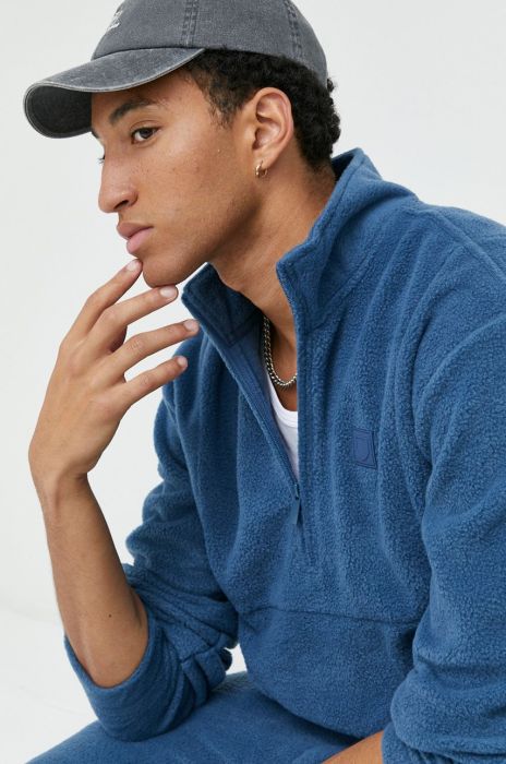 Кофта Brixton чоловіча колір бірюзовий однотонна