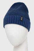 Шапка з домішкою вовни Bomboogie колір блакитний