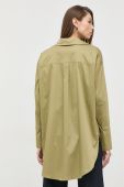 Сорочка Notes du Nord жіноча колір зелений relaxed класичний комір