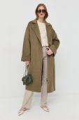 Вовняне пальто Notes du Nord Elisa колір зелений перехідне oversize