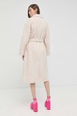 Вовняне пальто Notes du Nord Enya колір бежевий перехідне