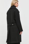 Пальто Silvian Heach жіночий колір чорний перехідний двобортний (2532727)