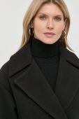 Пальто Silvian Heach жіночий колір чорний перехідний двобортний (2532727)
