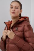 Пухова куртка Blauer жіноча колір коричневий зимова