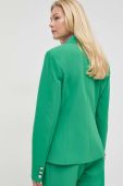 Піджак Custommade Finja колір зелений двобортний однотонна