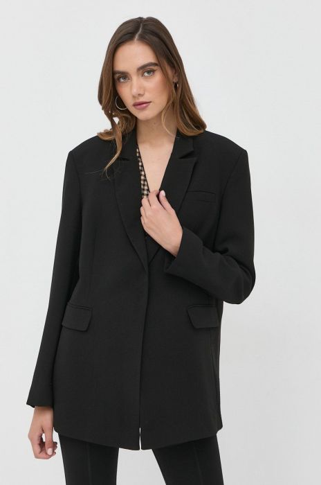 Піджак Notes du Nord колір чорний oversize однотонний