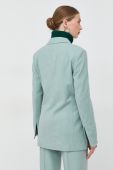 Вовняний піджак Beatrice B Giacca колір бірюзовий двобортний меланж