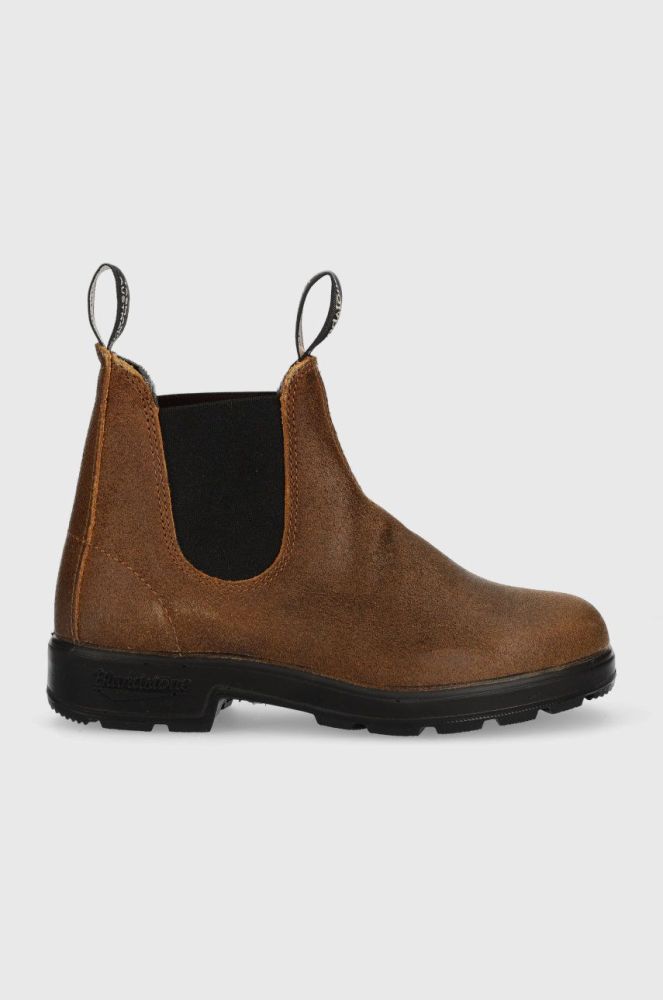 Шкіряні черевики Blundstone жіночі колір коричневий на плоскому ходу