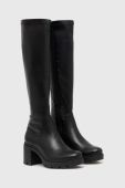 Чоботи Wojas жіночі колір чорний каблук блок