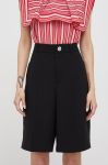 Шорти Mos Mosh жіночі колір чорний однотонні висока посадка