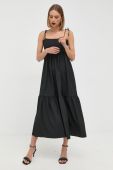 Сукня Notes du Nord колір чорний midi розкльошена (2475615)