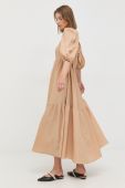 Сукня Notes du Nord колір бежевий maxi розкльошена