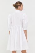 Бавовняна сукня Custommade колір білий mini розкльошена (2484662)