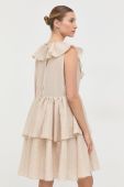 Сукня Custommade колір бежевий mini розкльошена (2486837)