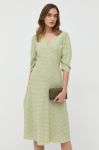 Сукня Notes du Nord колір зелений midi розкльошена
