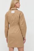 Сукня Notes du Nord колір бежевий mini облягаюча (2707847)
