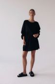 Бавовняна сукня MUUV. Aje колір чорний mini пряма