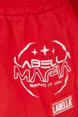 Шорти для тренувань LaBellaMafia Gravity жіночі колір червоний з принтом висока посадка