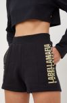 Шорти LaBellaMafia жіночі колір чорний з принтом висока посадка (2734479)