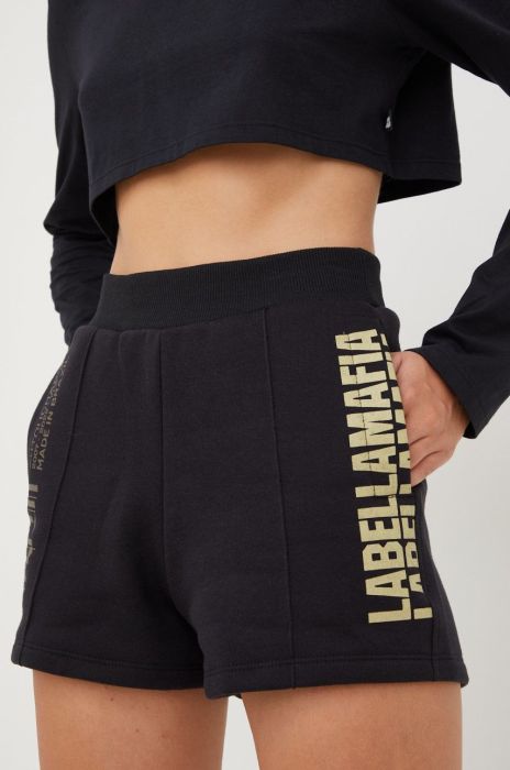 Шорти LaBellaMafia жіночі колір чорний з принтом висока посадка (2734479)
