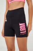 Шорти для тренувань LaBellaMafia Highlight 2 жіночі колір чорний з принтом висока посадка