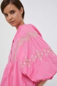 Бавовняна блузка Rich & Royal жіноча колір рожевий з аплікацією