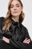Блузка Silvian Heach жіноча колір чорний однотонна (3464215)