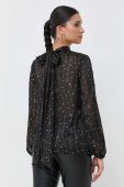 Блузка Silvian Heach жіноча колір чорний візерунок