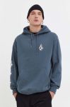 Кофта Volcom чоловіча з капюшоном з принтом колір блакитний