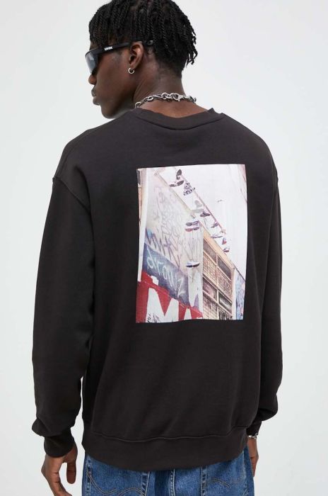 Кофта Solid чоловіча колір чорний з принтом