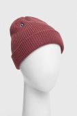 Шапка Volcom колір бордовий з товстого трикотажу