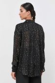 Сорочка Silvian Heach жіноча колір чорний regular класичний комір