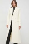 Пальто Silvian Heach жіночий колір бежевий перехідний двобортний (3642963)