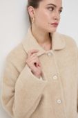 Пальто з домішкою вовни Beatrice B колір бежевий перехідний