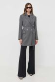 Пальто Beatrice B жіночий колір сірий двобортний однотонна